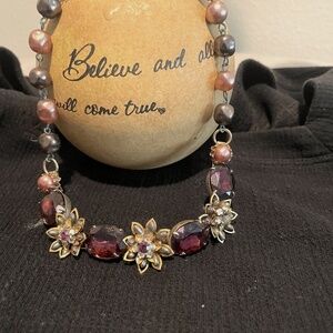 Amethyst Glass  Gilt Choker/Necklace